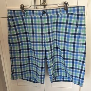 Tommy Bahama Blue and Green Plaid Shorts